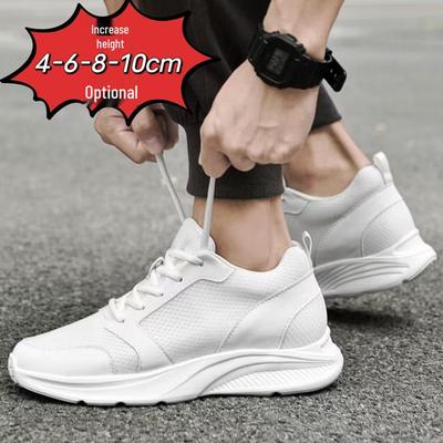 Men's Invisible Height-Increasing Shoes: 8cm, 10cm New Trendy Summer Breathable Thick Bottom Sports Shoes