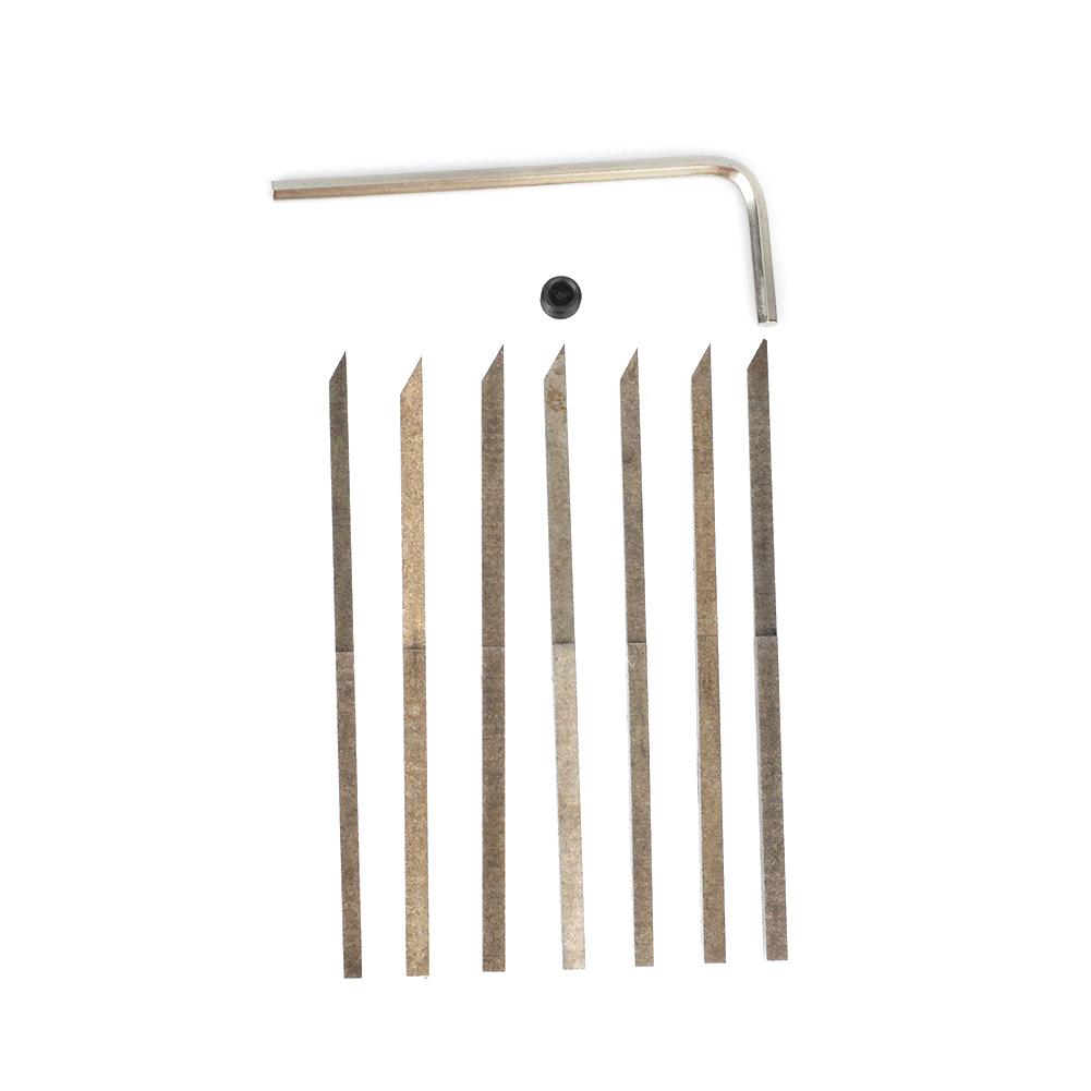 Modelarski Nóż do Linii Panelowych Żywica Rzeźbiony Linia Rysująca Narzędzie do Cięcia Hobby Dłuto Modelarskie Z 7 Ostrzami 0,1-2,0 mm Do Rzeźbienia Cięcia