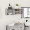 VidaXL Wall-mounted Bathroom Cabinet Sonoma Grey 80x25x30cm Engineered Wood 860081