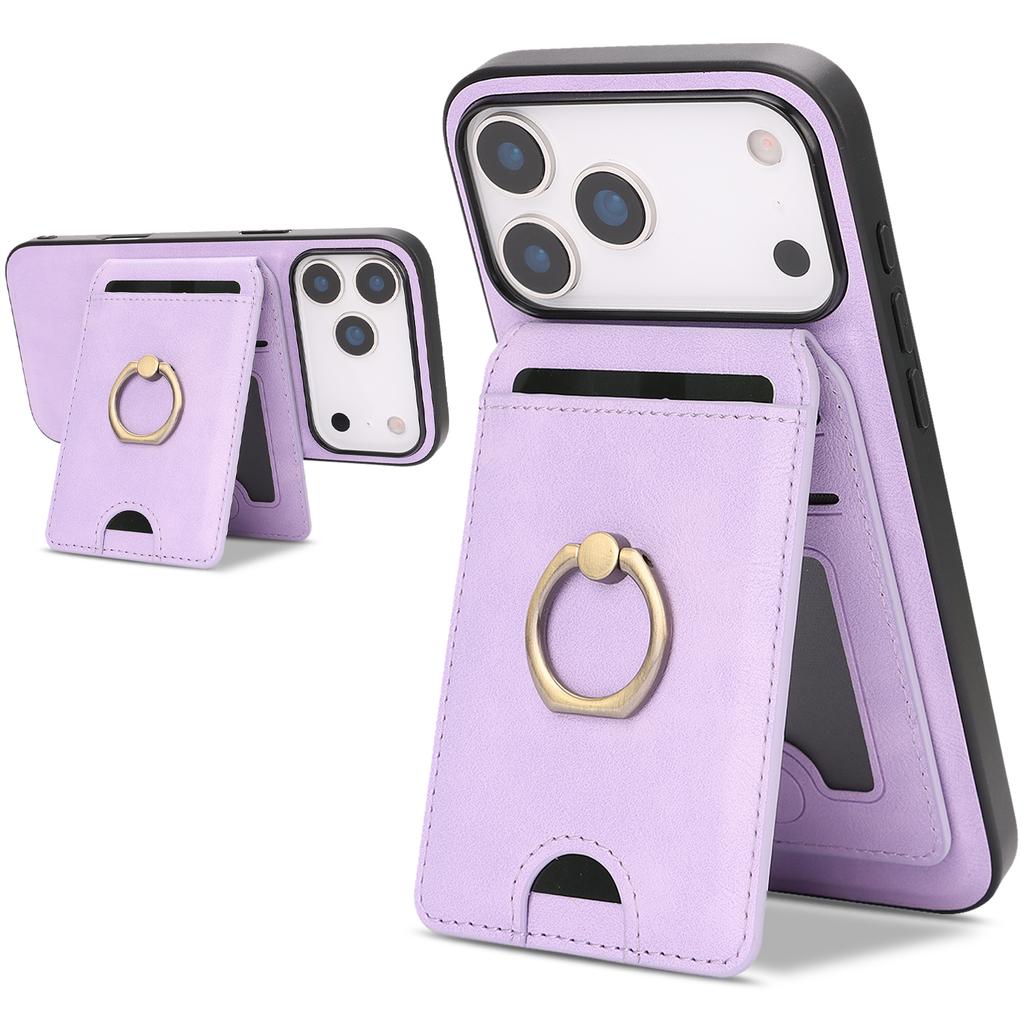 in 1 Detachable Vertical Magnetic Card Solt Ring Holder Wallet Leather Case For iPhone 17 16 Pro Max 15 Plus 14 13 12 Bag Cover