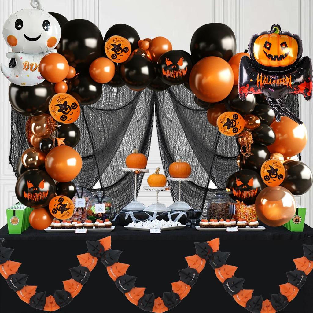 Halloween Pumpkin Ghost Foil Balloon Set for KTV Bar & Mall Décor