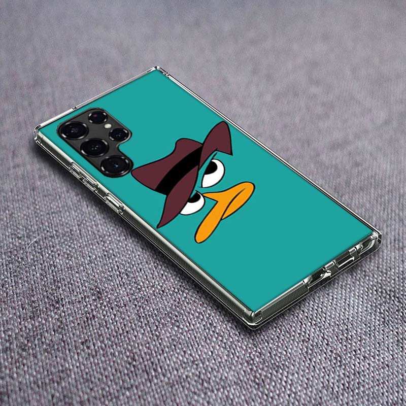 Cartoon Schnabeltier Perry Handyhülle Für Samsung Galaxy S24 S23 S21 S20 FE S22 S26 Ultra S25 Edge S10 Plus Hülle Klare TPU Capa