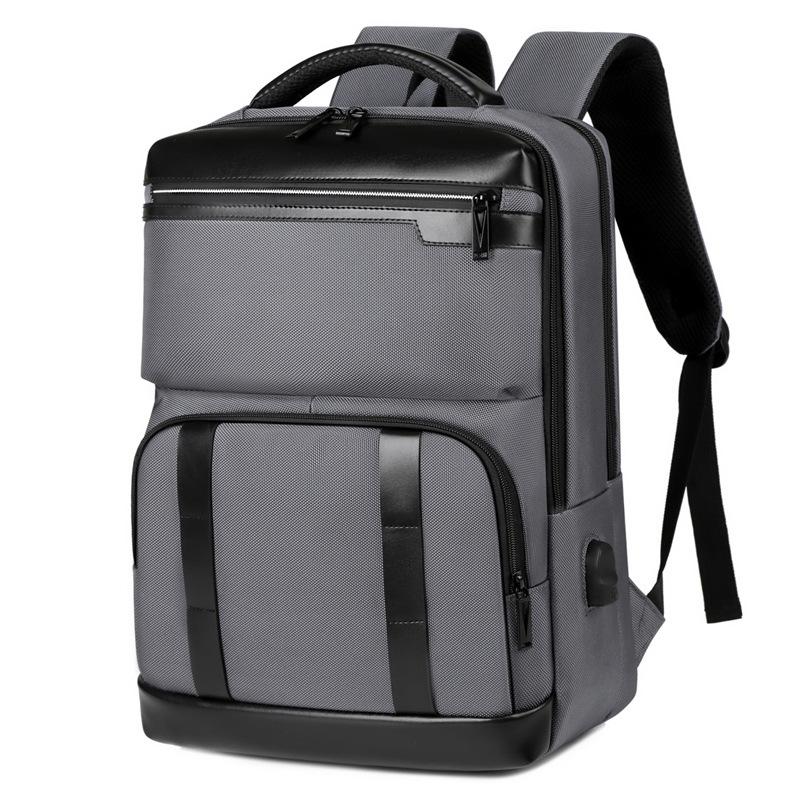 Large-capacity Backpack, Simple Commuting, Oxford Fabric Business Backpack, Charging Port, Multi-functional Business Trip Backpack