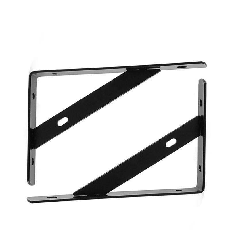 Industrial Strengths Steel Wall Brackets Black Coated Shelf For Heavy Items Secure Mounting Space and Residential Areas