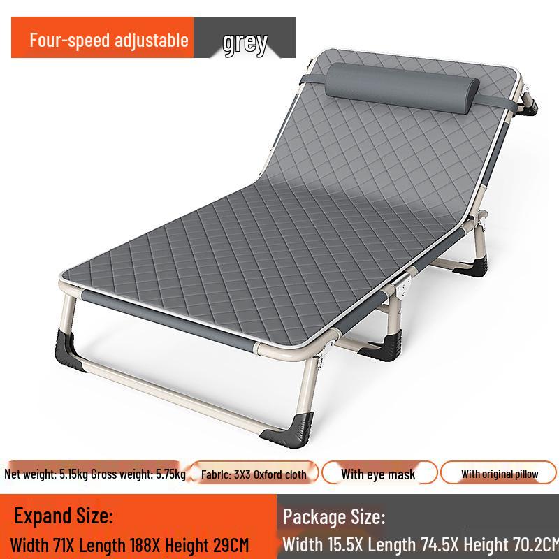 Multipurpose Folding Recliner: Single Bed for Home, Office or Camping