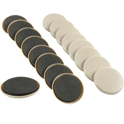 4 Pezzi Scivolatori Rotondi per Mobili Tappeto Pavimento in Legno Duro Spostatore per Mobili Riutilizzabile Pesante