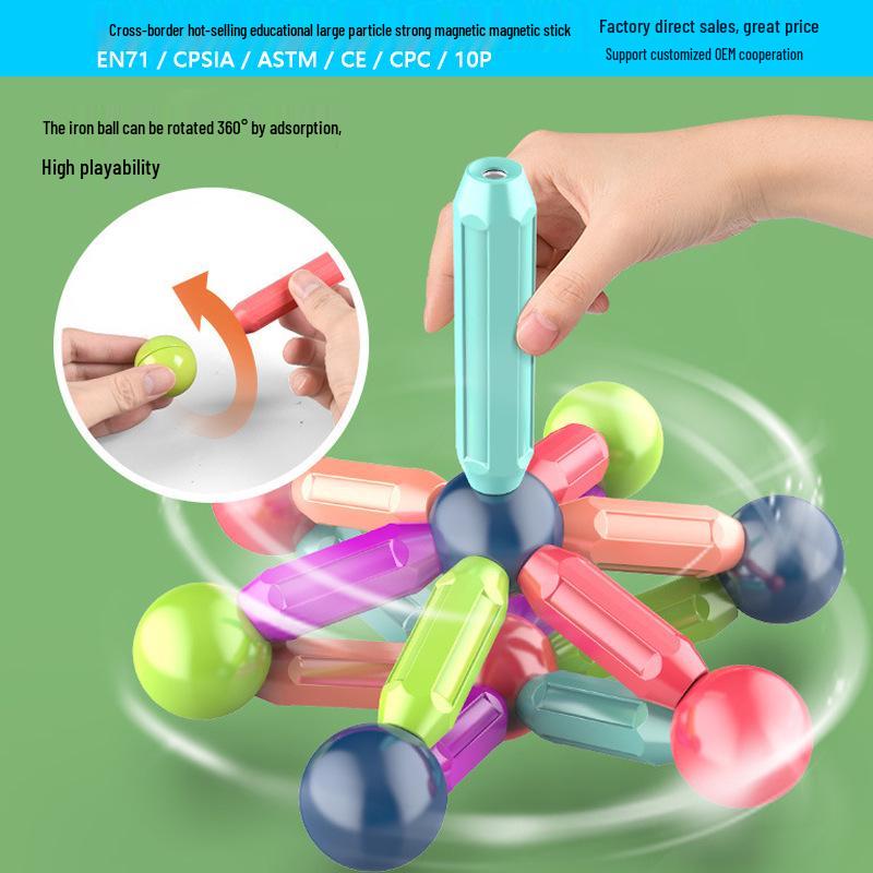 Children's Magnetic Sticks & Tiles Building Set – Versatile, Educational Early Learning Toy