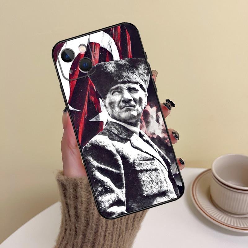 Turecká vlajka Atatürka Pouzdro na telefon Pro iPhone 14 Pro Max 17 Air 16 15 11 12 13 Pro Max mini 16 Plus 16e Kryt Funda