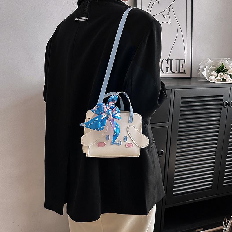 Chic Pu Leather Handbag For Women White Trendy Street Style Shoulder Bag 2023