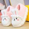 Fashion White Rabbit Hare Slippers Women's Cute Animal Platform Home Mules Shoes Girls Bedroom Plush Slides Slipper Ears Indoor Shoes