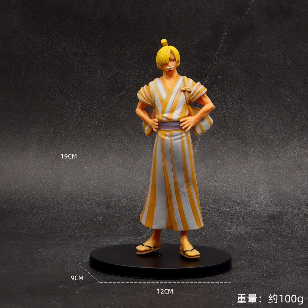 18 cm One Piece Anime Figur Pirate Warriors Monkey D Ruffy Roronoa Zoro Sanji Lysop Actionfiguren Model ornament