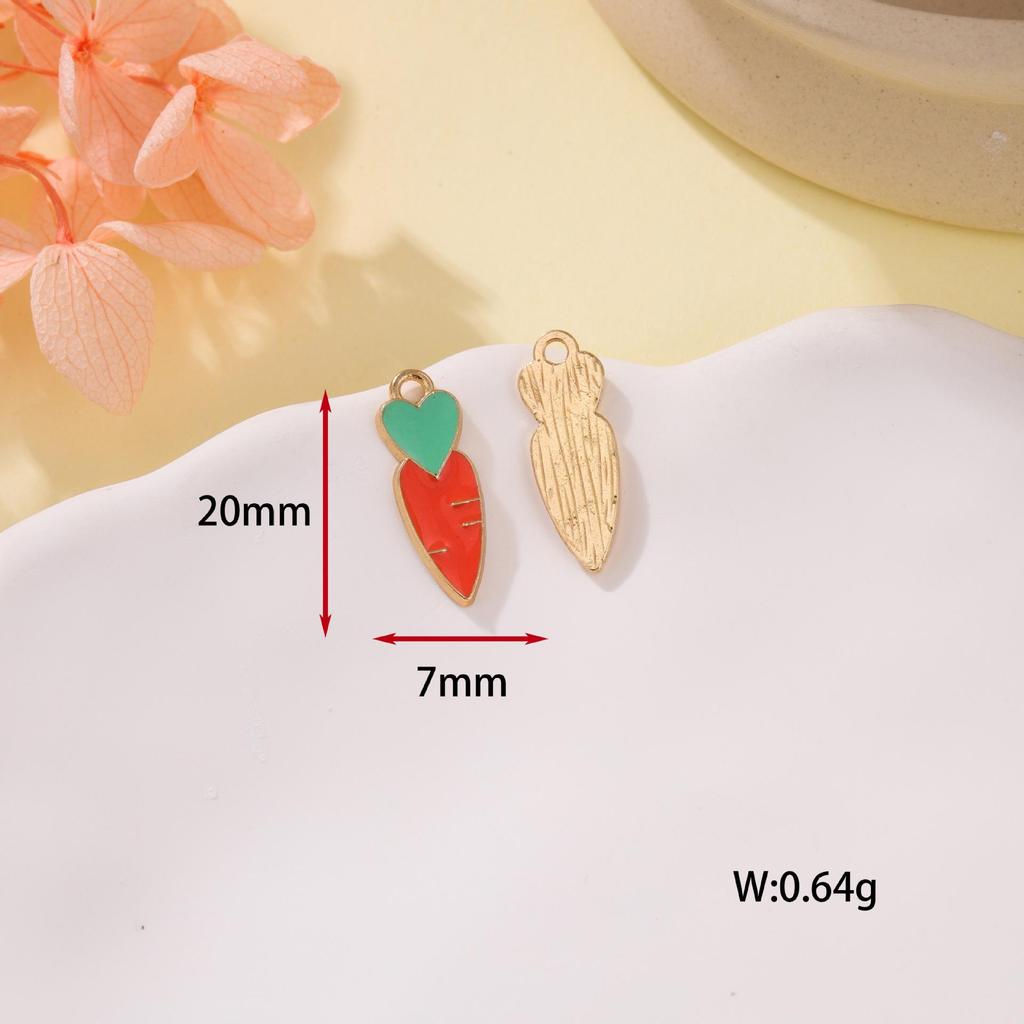 DIY Daisy Easter Egg Rabbit Carrot Butterfly Alloy Drip Oil Accessories