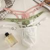 Erotic Mens Underwear Ice Silk Gay Sexy Low-rise T Back Thong Ultra-Thin Elastic Bulge Pouch Hollow Breathable Backless G-string
