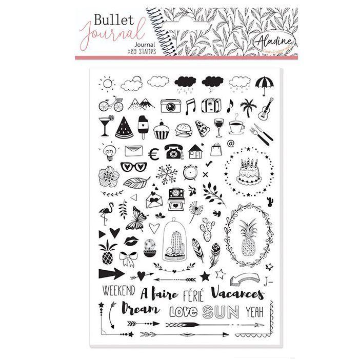 Tampons caoutchouc - Aladine - Stampo Planner - 89 tampons - 13.4x19.4 cm - Mixte