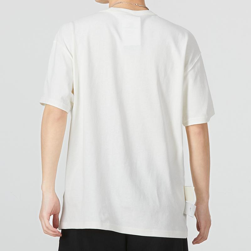 Nike T Shirts Men's White Crew Neck Moderate Straight Fit DV3316-133