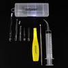 Melleco LED Lighted Tonsil Stone Removal Tool, Yellow, 3 Tips, Box + 1 Stainless Steel Tonsil Stone Picker + 1 Irrigation Syringe