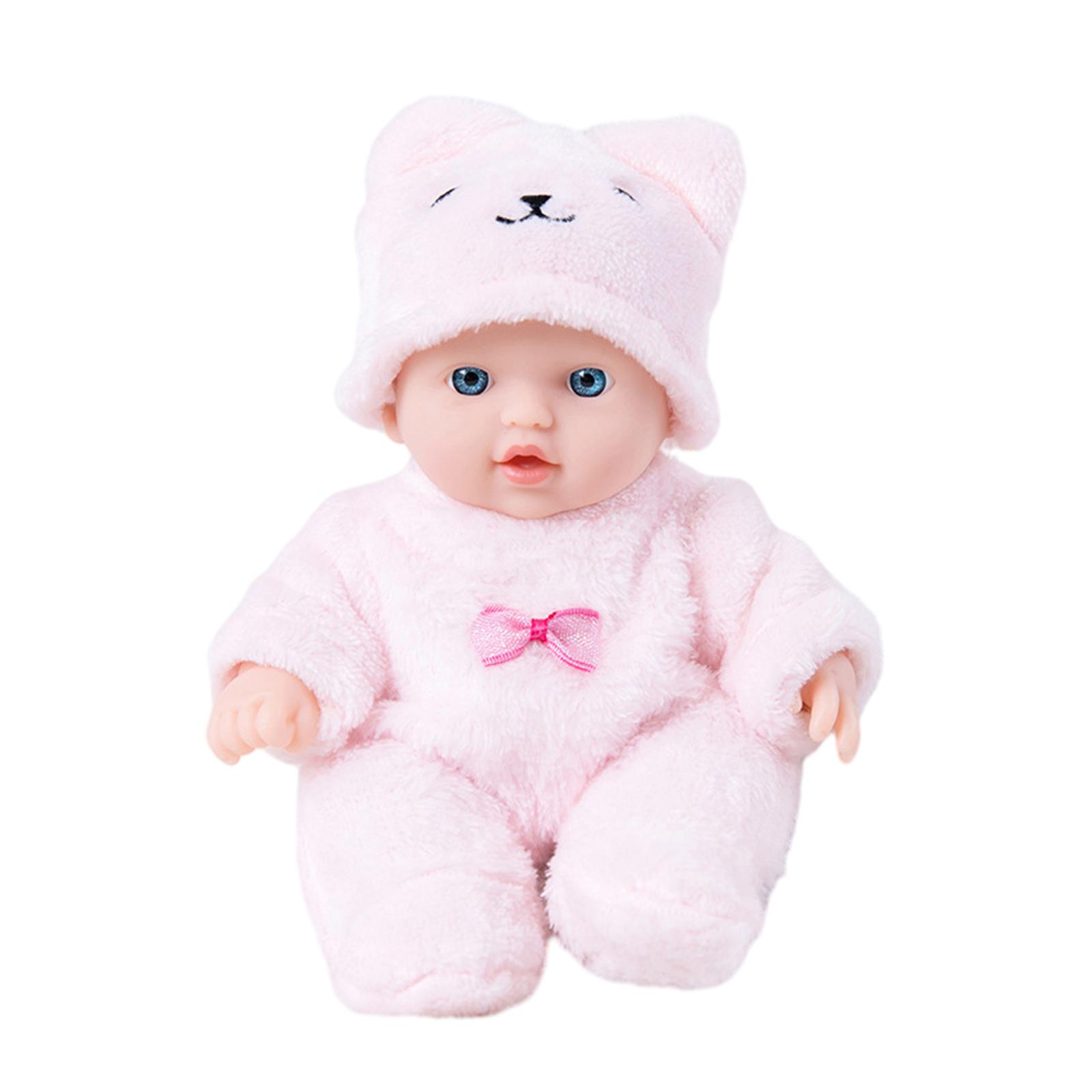 

8-дюймовая водонепроницаемая кукла-обнимашка с мягким силиконовым телом, кавказская игрушка-реборн для девочек-малышей, интерактивная, лучший подарок от компаний розовый