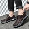 Shoes Men Luxury Black Genuine Leather Man Shoes Platform Cow Leather Designer Casual Shoes High Quality Outdoor Men's Sneakers