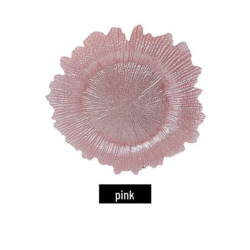 European Style Golden Glass Irregular Decorative Plates