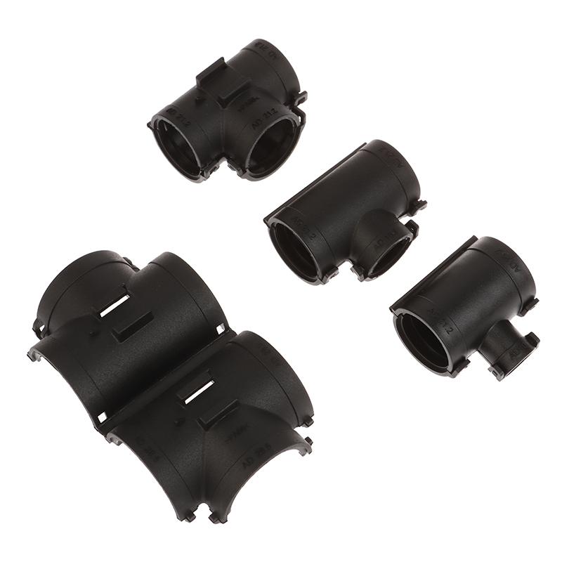 5 szt. Trójnikowy w kształcie litery T, trójnikowy w kształcie litery Y, plastikowy, karbowany, otwierany, opaska do wiązki przewodów samochodowych, reduktor równej średnicy, rozdzielnik