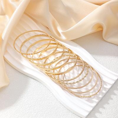 1Set Boho Multi-Layer Stacking Bracelets Set For Women Girls  Retro Versatile Bracelets Jewelry Accessories Gifts