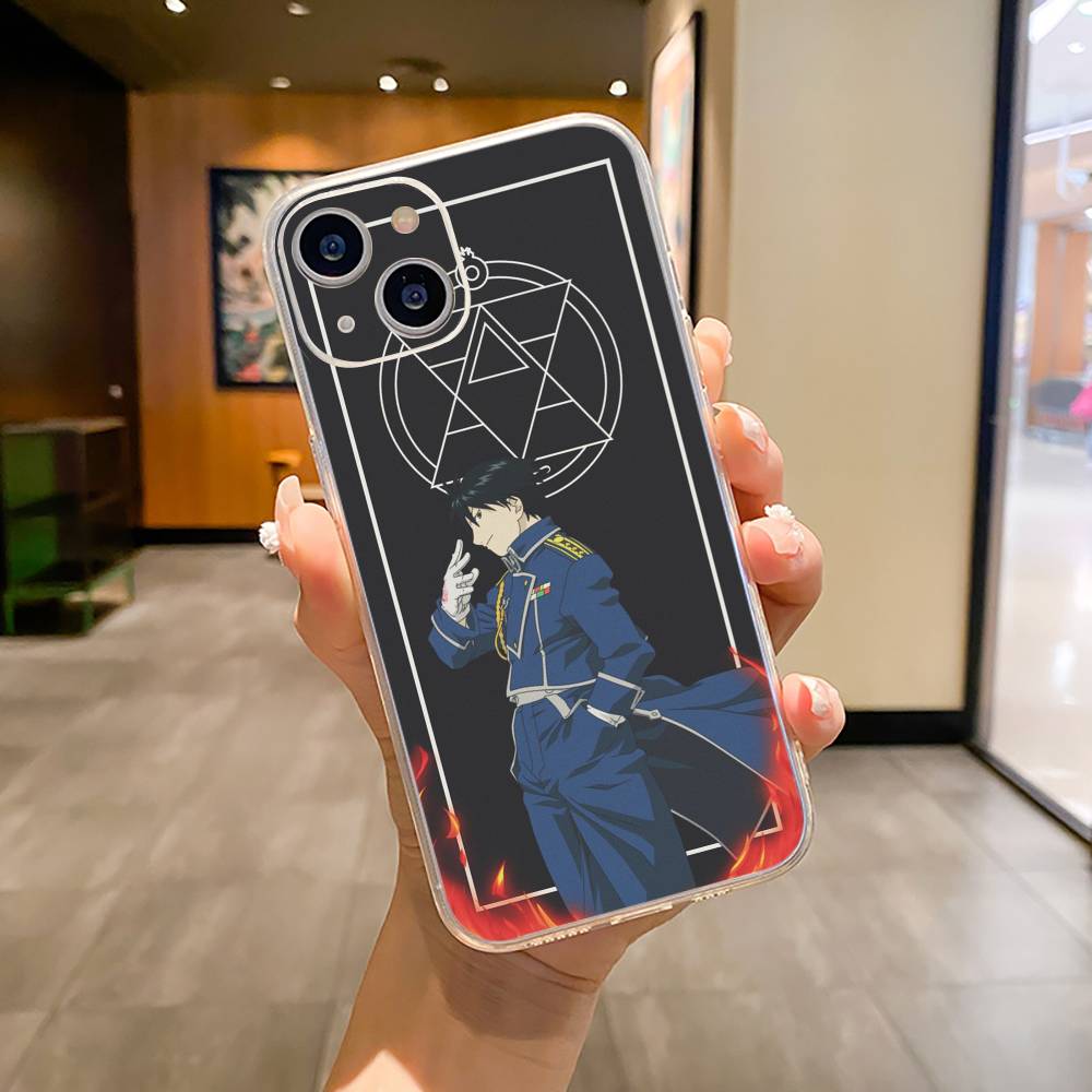 Popular anime-F-Fullmetal -Alchemist Phone Case For iPhone17,16,15,14,13,12,Pro Max, Plus  XS Soft Silicone Transparent Cover