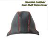 Genuine Leather Car Gear Head Shift Collars Gear Knob Cover for MG ZS MG6 MG3 for Roewe RX5 AT Interior Accessories
