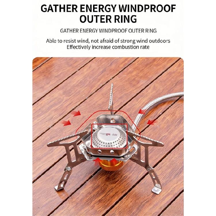 Windproofs Triangular Brackets Camping Burners 3500W High Efficiency Burners Metal Texture Suitable for Outdoor Cooking