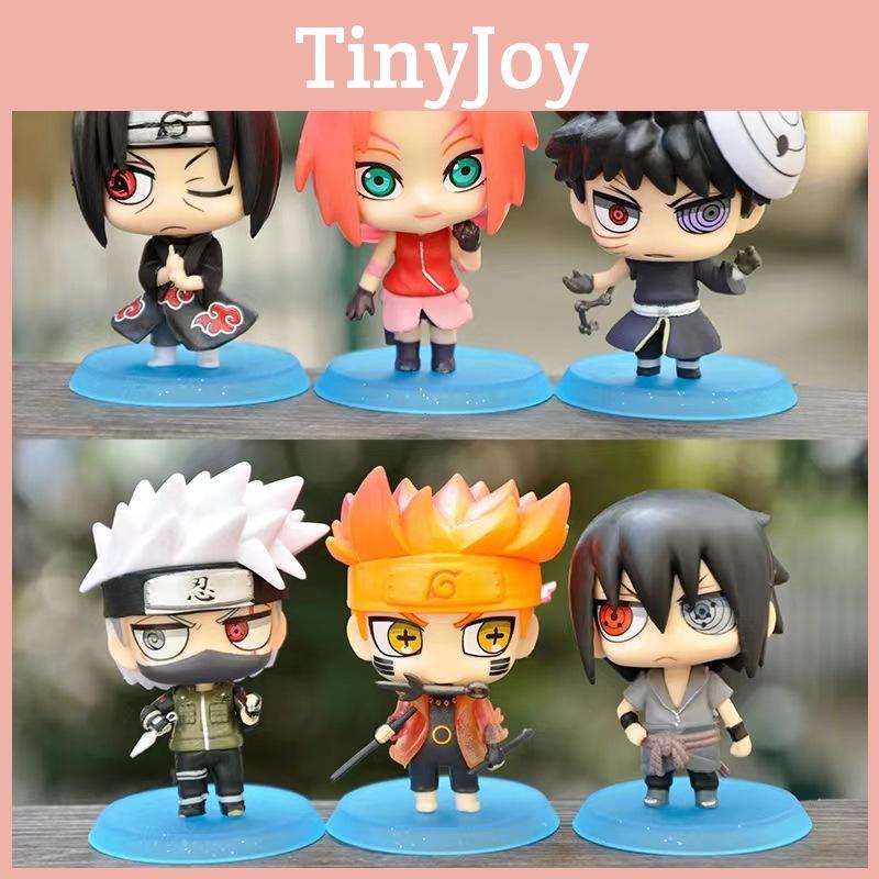 Charming Naruto 6 Pcs Toy Doll Set Featuring Adorable Cartoon Characters For Collectors