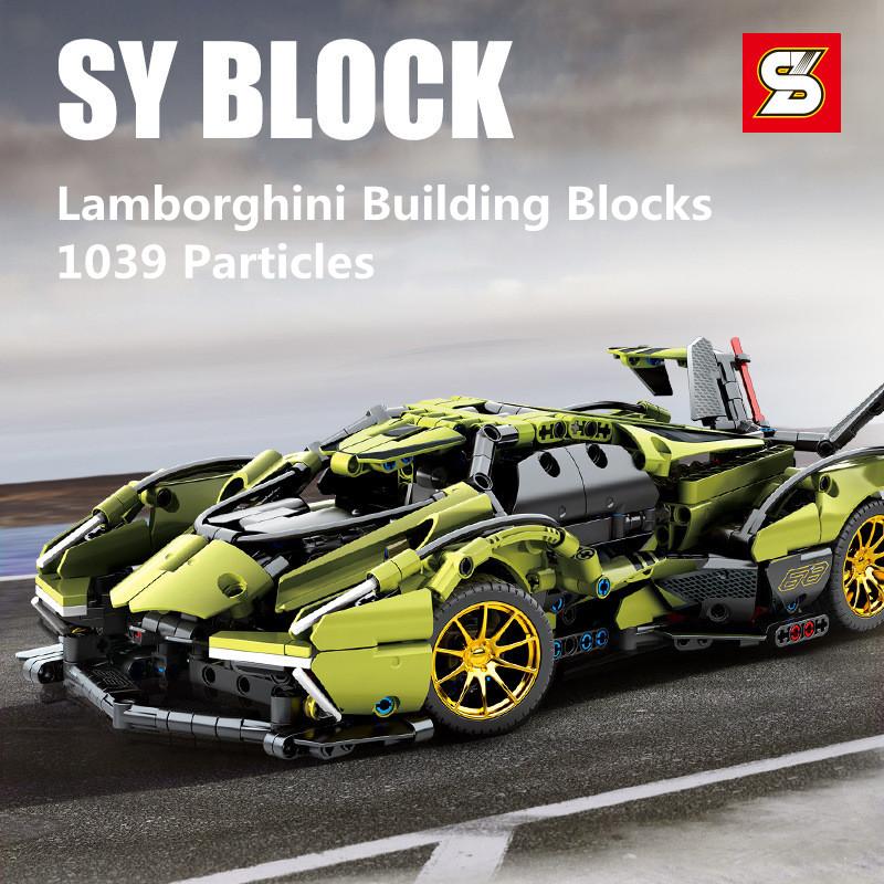 

SZ Mechanical Hurricane 8553 Lamborghini V12 Спортивный автомобиль Детская головоломка, сборка строительных блоков из мелких частиц