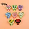 Delicate Metal Badge Bouquet Brooch Pin for Women, Enamel Romantic Flower Jewelry, Durable Sophisticated Coat Accessory Zinc Alloy Floral Lapel Coats
