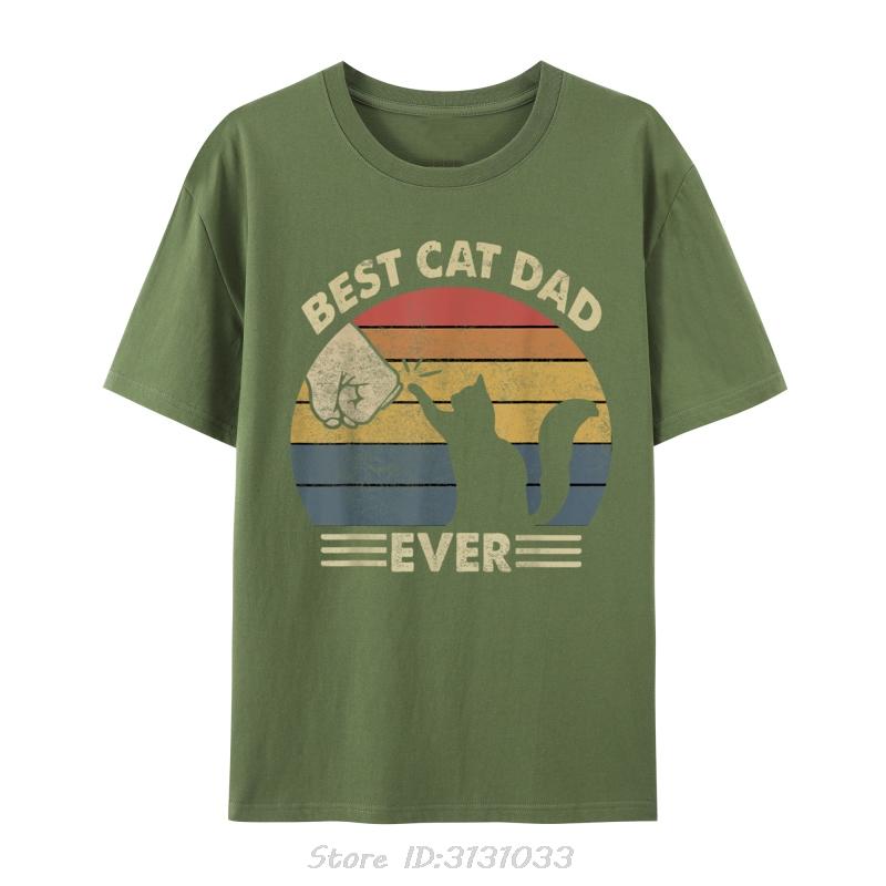 Ca Men Best Cat Dad Ever Funny Dad Discount Oversized T-shirt Custom Geek Men's Clothing Cotton Tshirt Europe Fitness T Shirt