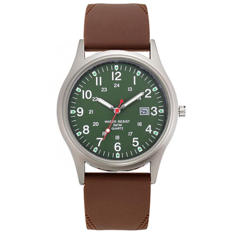 Men's Casual Silicone Band Sports Quartz Watch with Date Display