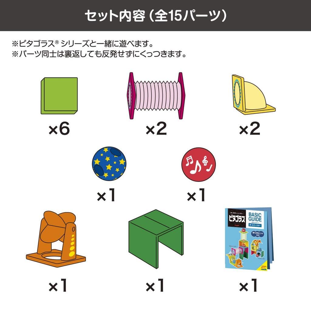 People Pythagoras(R) BASIC Educational Ball Coaster [From 1 and a Half Years Old] Can Be Played, Created, Grows Inspiration PGS-131