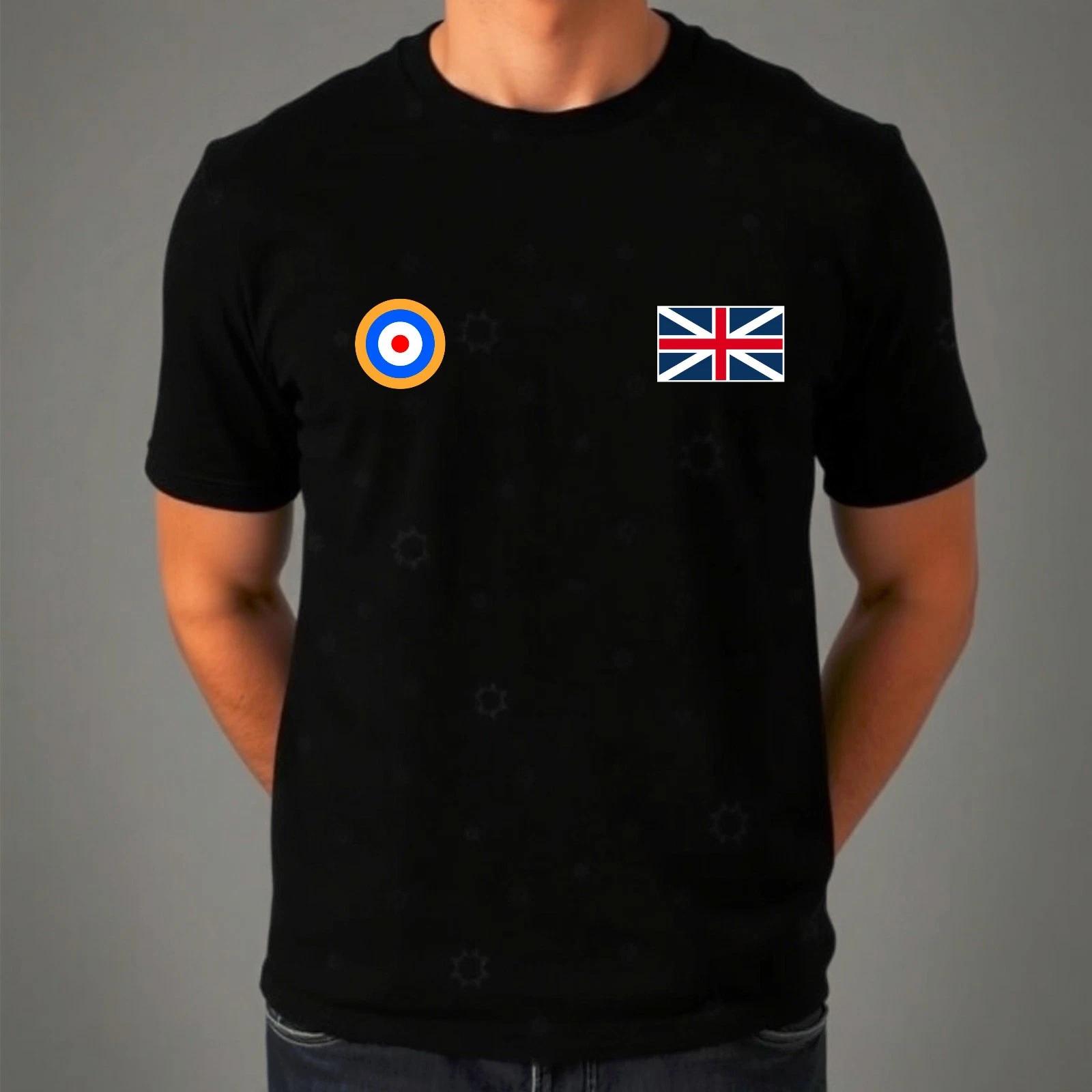Men s RAF Roundel Union Jack British Flag Royal Air Force Target Unisex T-Shirt M
