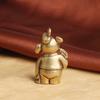 Brass Cartoon Pig Eight-Jie Keychain Pendant Tianpeng Marshal Second Brother Cute Pendant Small Copperware Wholesale