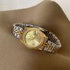 Orologio Barsh Gold Disc con Cinturino in Acciaio e Calendario da Donna Squisito Retrò Casual Sud Est Asiatico Orologio al Quarzo