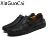 Męskie buty codzienne z prawdziwej skóry, wsuwane mokasyny z bydlęcej skóry, ponadwymiarowe buty do jazdy, designerskie męskie płaskie sneakersy