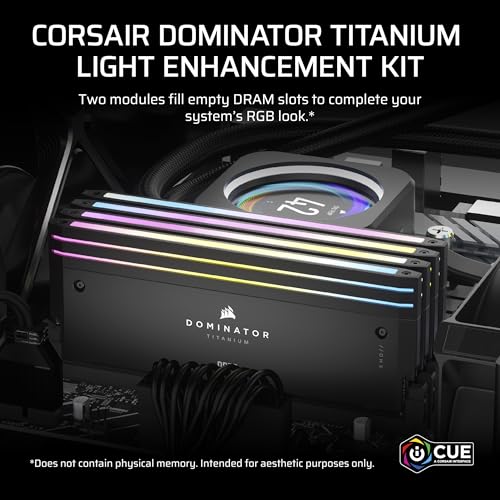Corsair DOMINATOR Titanium DDR5 RGB Light Enhancement Kit - 2 Modules - 0GB RAM - CORSAIR iCUE Compatible - Black