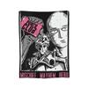 Anime One Punch Man Fleece Throw Blanket Saitama Cartoon Blankets for Home Office Lightweight Bedding Throws,