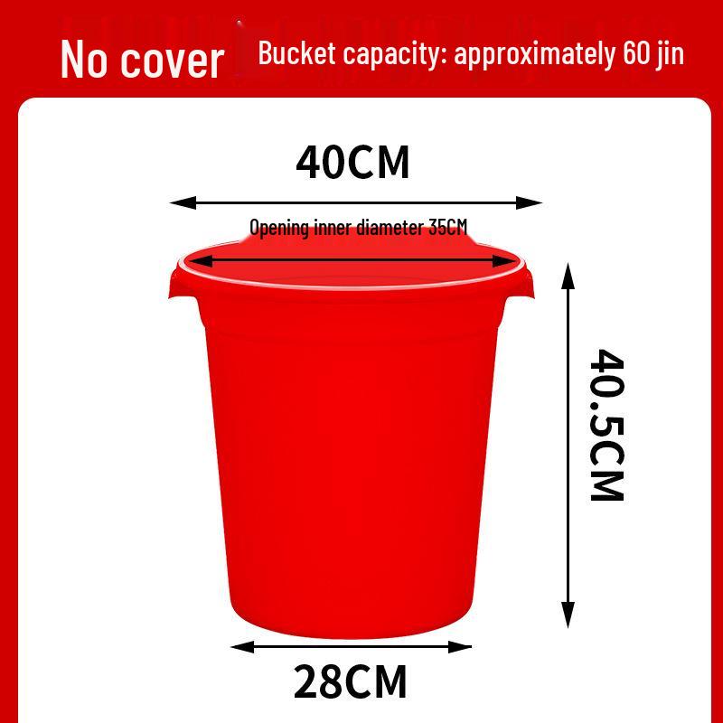 Large Food-Grade Plastic Water Storage Bucket - Extra Capacity & Thickened Design
