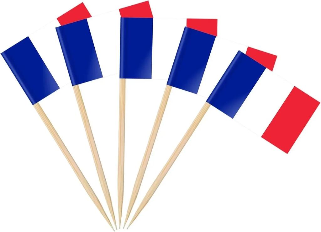 Thailand Toothpick Flags Picks, 100 Pcs Small Tiny Croatia Cupcake Toppers Stick Flags Double-sided for World Cup, National Day