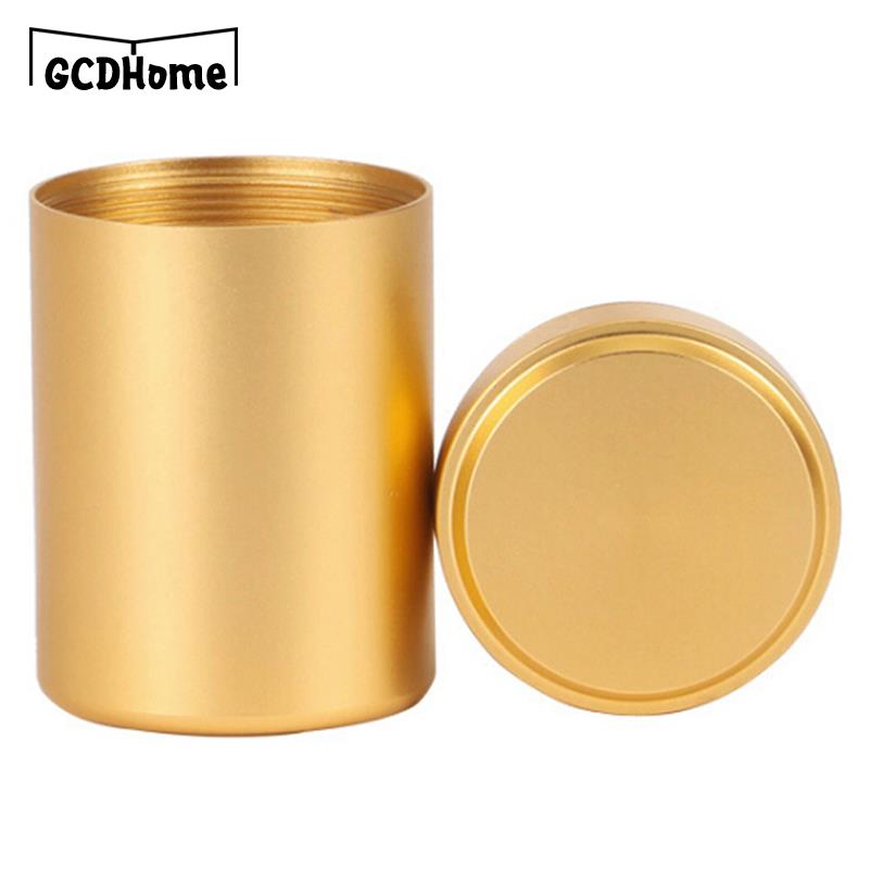 1 PC Portable Travel Tea Airtight Smell Proof Container Stash Jar Metal Aluminum Sealed Cans 9 Colors  65*45mm