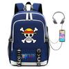 Riman ONE PIECE One Piece Peripheral Backpack, Youth Large-capacity Schoolbag USB Computer Bag