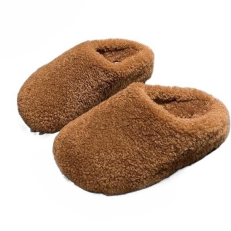 Fashion Fur Women Flats Mules Shoes 2025 Winter Fad Casual Slippers Designer Elegant Slingback Sandals New Cozy Home Zapatillas De Mujer