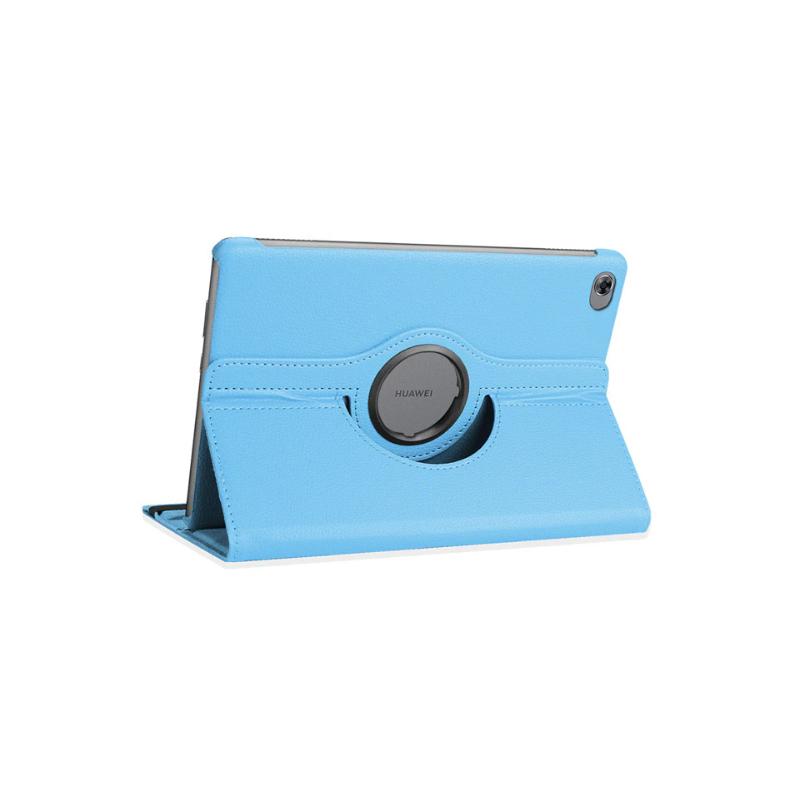 

Вращающийся на 360 градусов чехол для Huawei MediaPad M5 lite 10 BAH2-W19/W09 DL-AL09, чехол из искусственной кожи для Huawei M5 lite 10,1, чехол для планшета MediaPad M5 lite 10.1 небесно-голубой