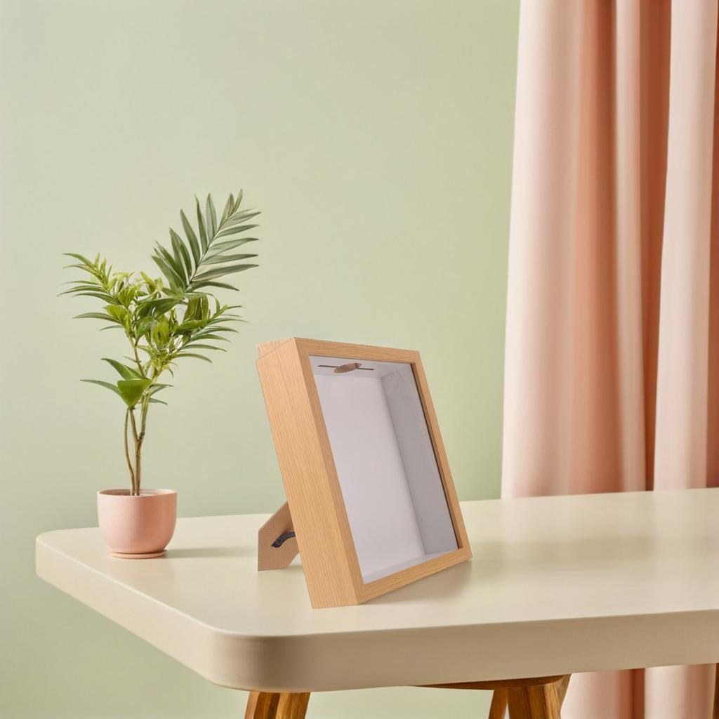 Cornice a Scatola Ombra con Conchiglie 10,6x8,6 Profonda 2,56 Colore Legno Naturale Rustico Scatola Espositore per Specimen per Collezione di Conchiglie Fiori Secchi