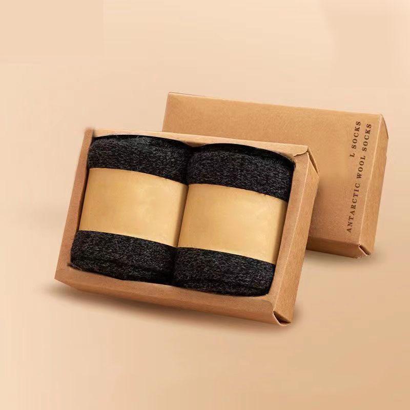 

2 пары/Мужские носки Очень толстые шерстяные Высококачественные носки из мериносовой шерсти Деловые Осенне-зимние Удобные носки средней длины Большой размер Мужские EU38-46