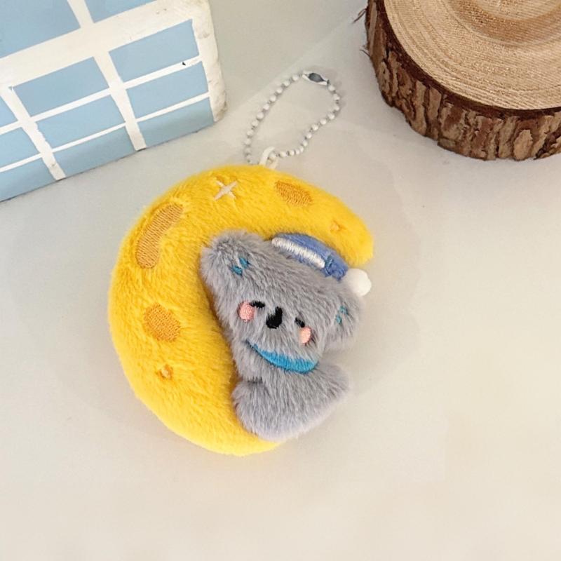 Cute Koala Plush Keychain Mini Stuffed Animal Pendant Soft Doll Ornament For Backpack Bag Decor Birthday Party Gifts