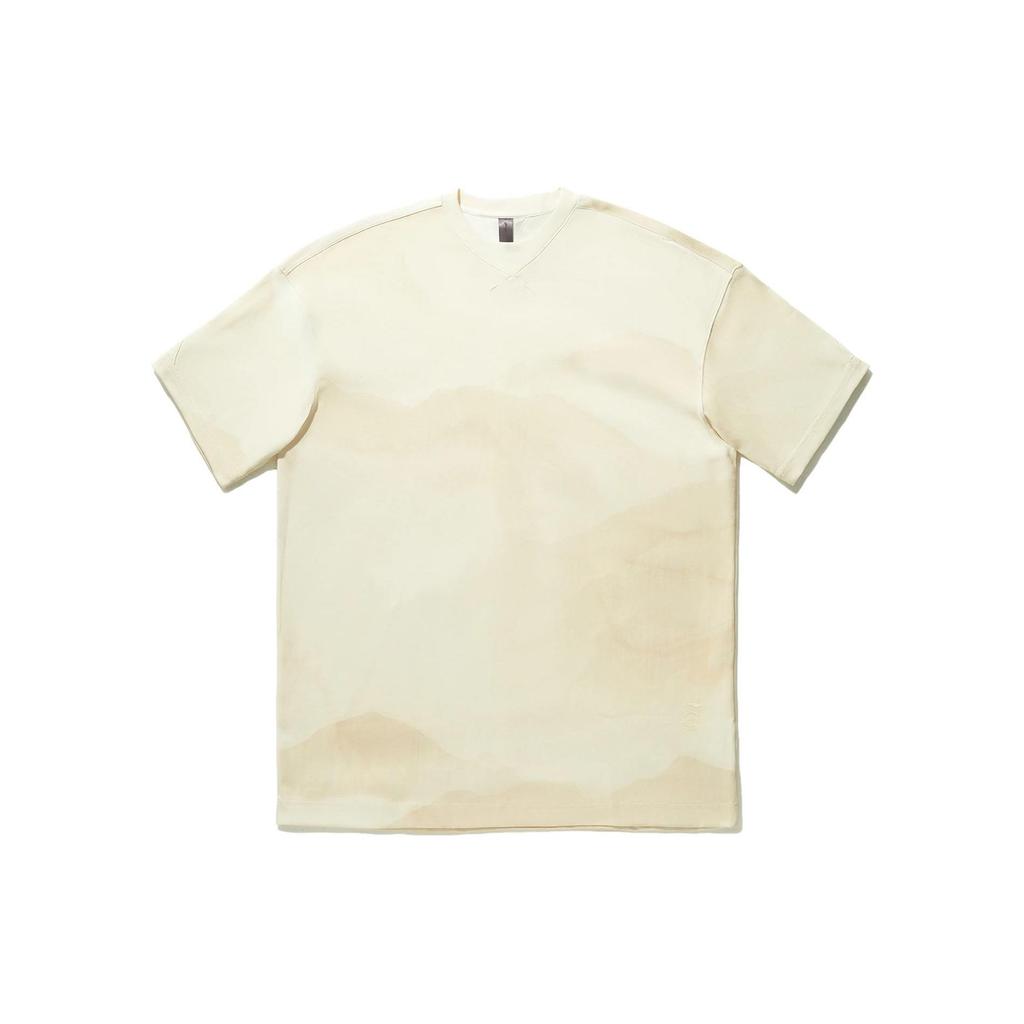 Li Ning X Jackie Chan Collaboration Kung Fu Series All Over Print Loose Comfortable Short Sleeve T-Shirt Men Tops Paper-White AHSU185-2